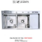 Chậu Rửa Bát 2 Hố 1 Bàn inox 304 RXBT10048CD