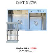 Chậu Rửa Bát 2 Hố inox 304 RX7843L