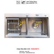 Chậu Rửa Bát 2 Hố inox 304 RX8245BTC