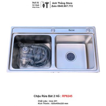 Chậu Rửa Bát 2 Hố inox RP8245