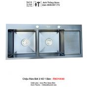 Chậu Rửa Bát 2 Hố 1 Bàn Nano Đen RND10048