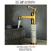 Vòi Lavabo Vàng Bọc Đá RXLA70C