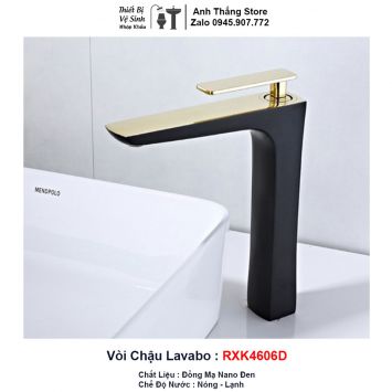 Vòi Lavabo Đen Vàng RXK4606D