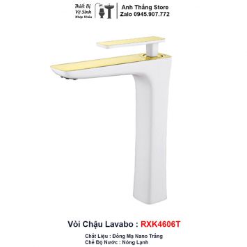 Vòi Lavabo Trắng Vàng RXK4606T