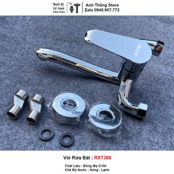 Vòi Rửa Bát Nóng Lạnh Gắn Tường RXT398