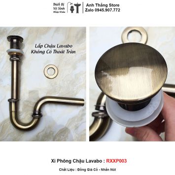 Xi Phông Chậu Lavabo Đồng Giả Cổ RXXP003