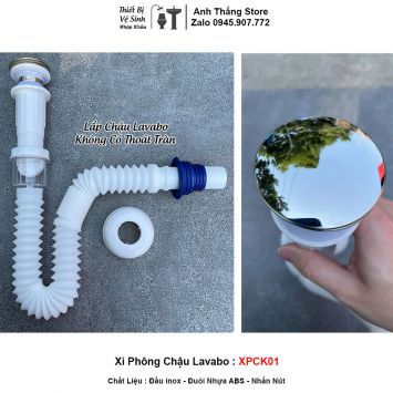 Xi Phông Chậu Lavabo Nhựa Sun XPCK01