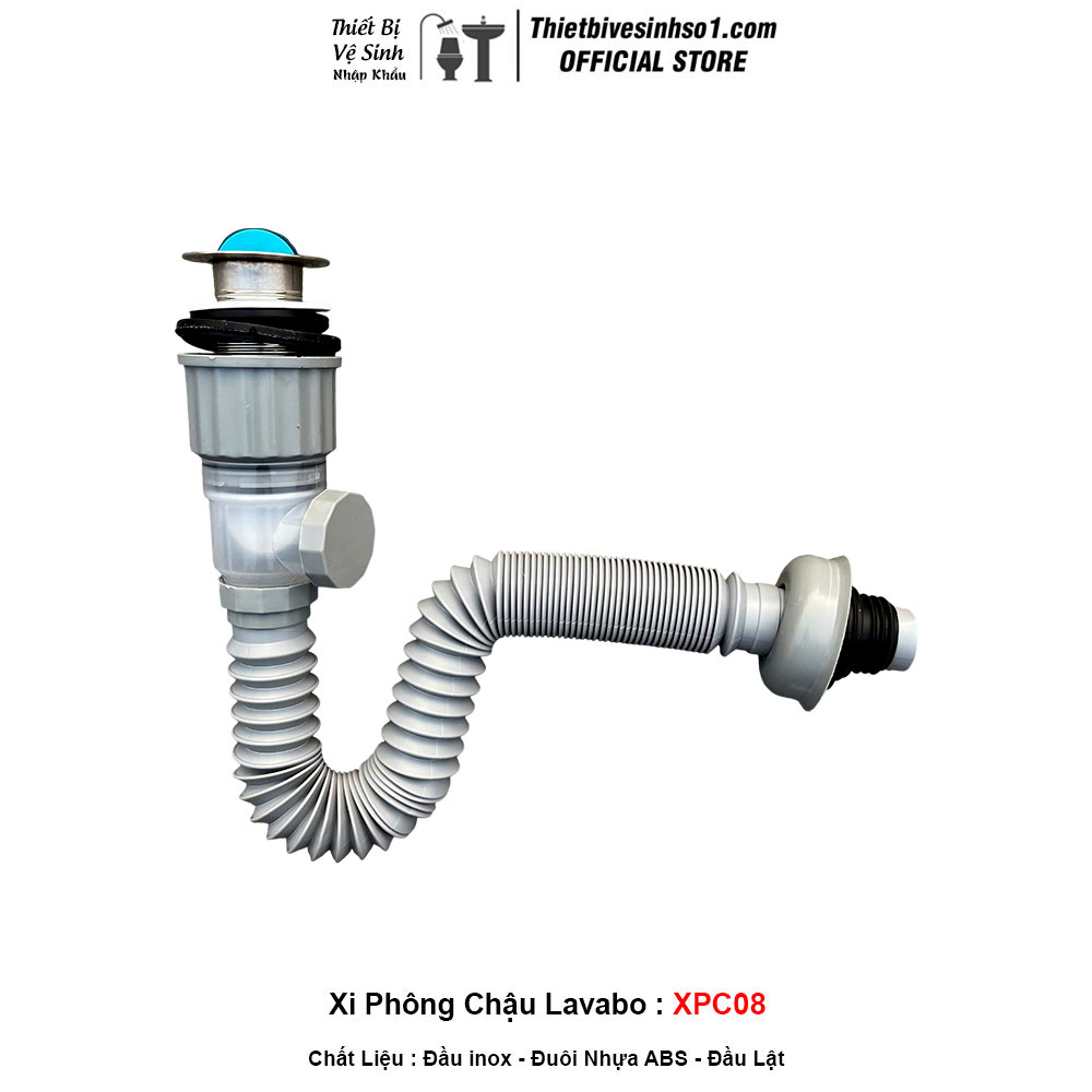 Xi Phông Chậu Lavabo Nhựa Sun XPC08 Xi Phông Chậu Lavabo Nhựa Sun XPC08