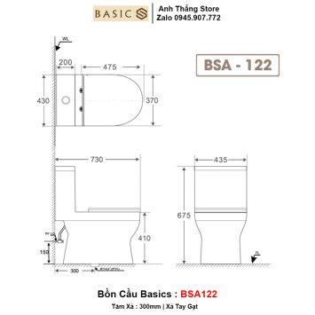Bồn Cầu Basics BSA122