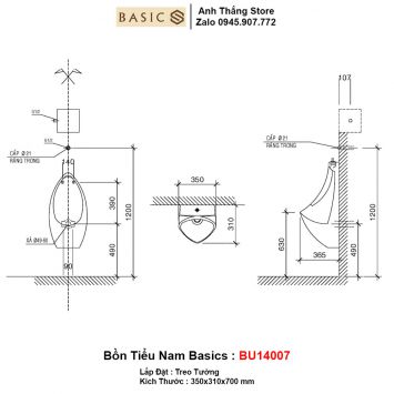Bồn Tiểu Nam Basics BU14007-2