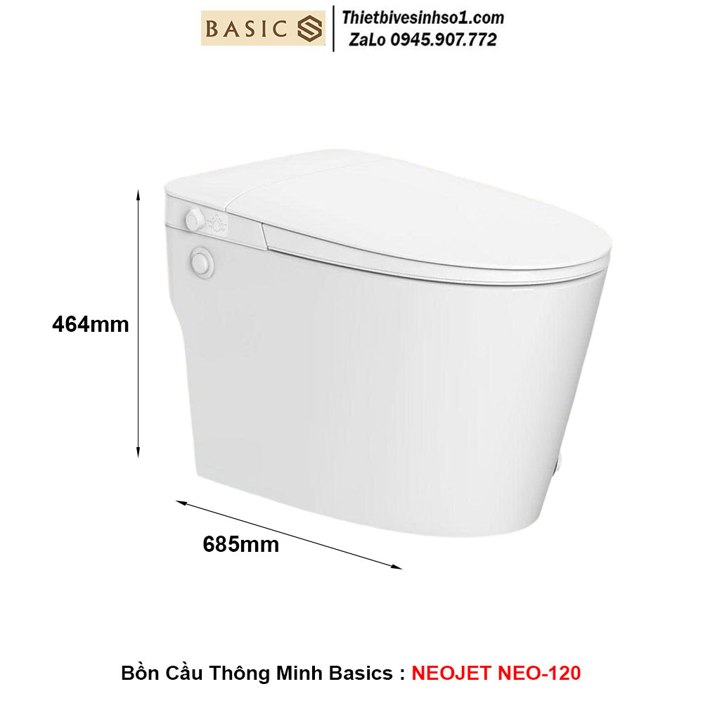Bồn Cầu Thông Minh Điện Tử Basics NEOJET NEO-120 Bồn Cầu Thông Minh Điện Tử Basics NEOJET NEO-120