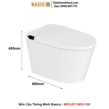 Bồn Cầu Thông Minh Điện Tử Basics NEOJET NEO-100