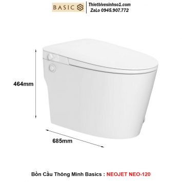 Bồn Cầu Thông Minh Điện Tử Basics NEOJET NEO-120