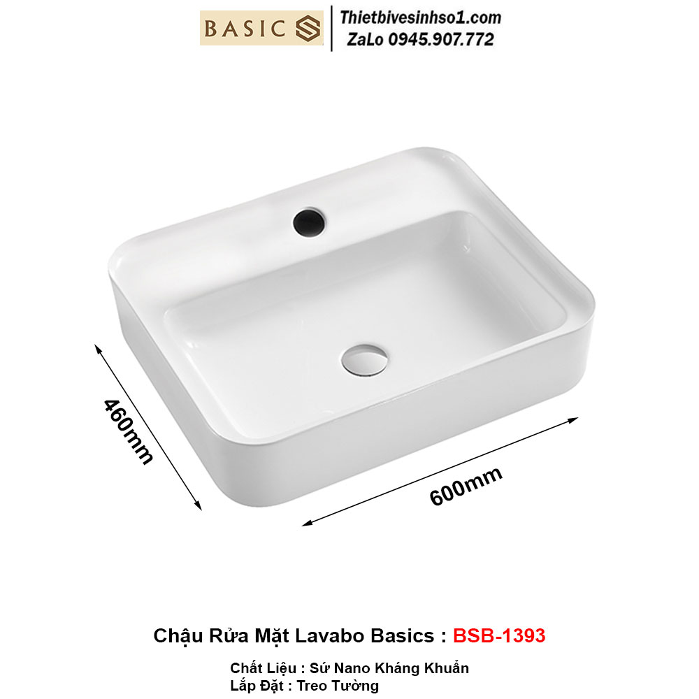 Chậu Rửa Mặt Lavabo Basics BSB-1393