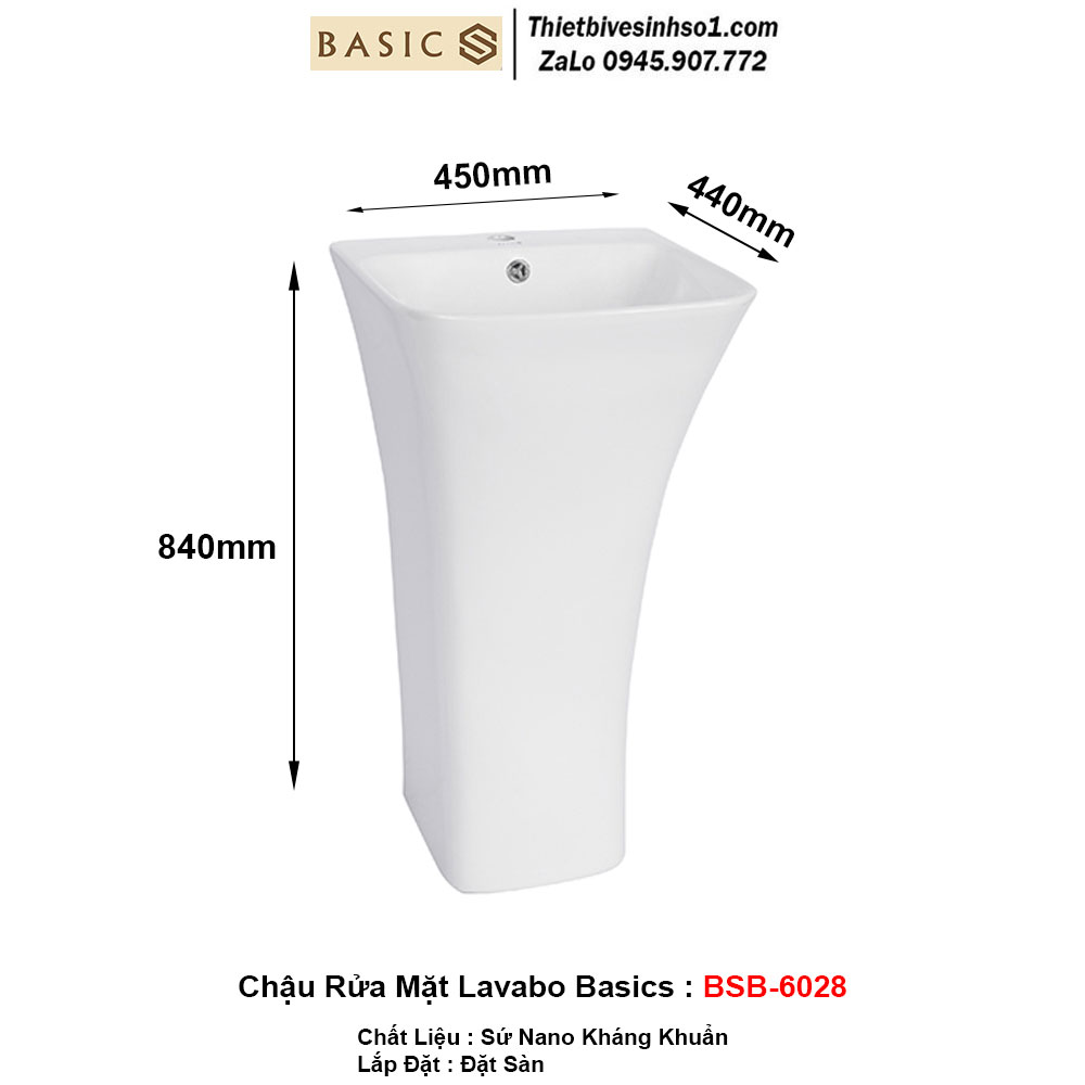 Chậu Rửa Mặt Lavabo Basics BSB-6028