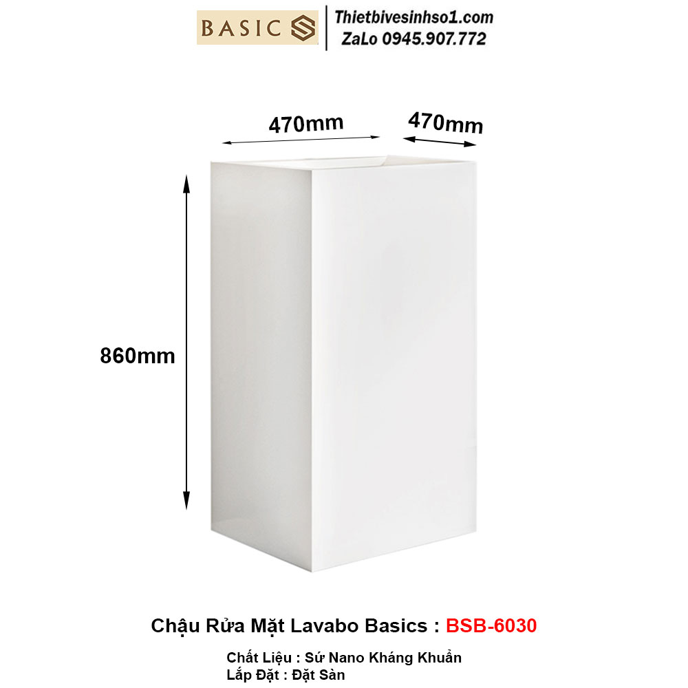 Chậu Rửa Mặt Lavabo Basics BSB-6030