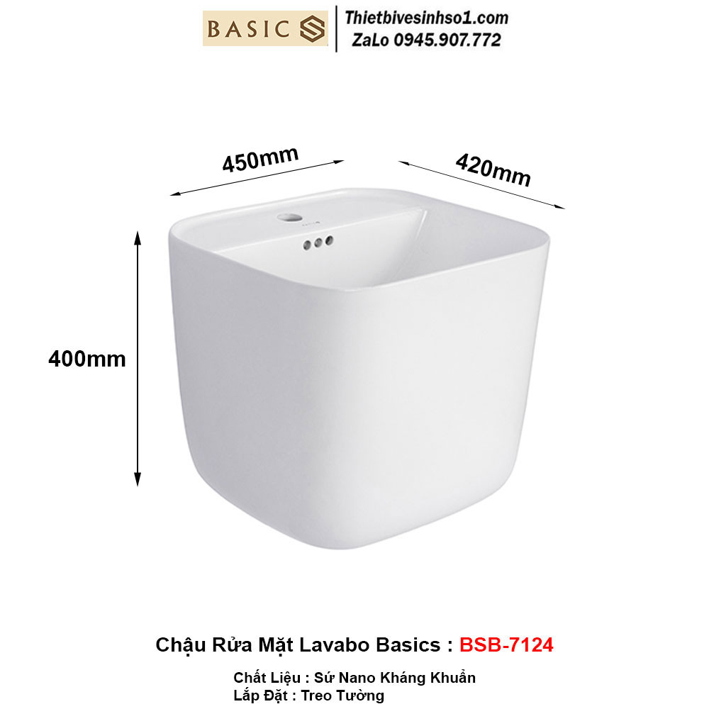 Chậu Rửa Mặt Lavabo Basics BSB-7124