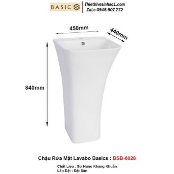 Chậu Rửa Mặt Lavabo Basics BSB-6028
