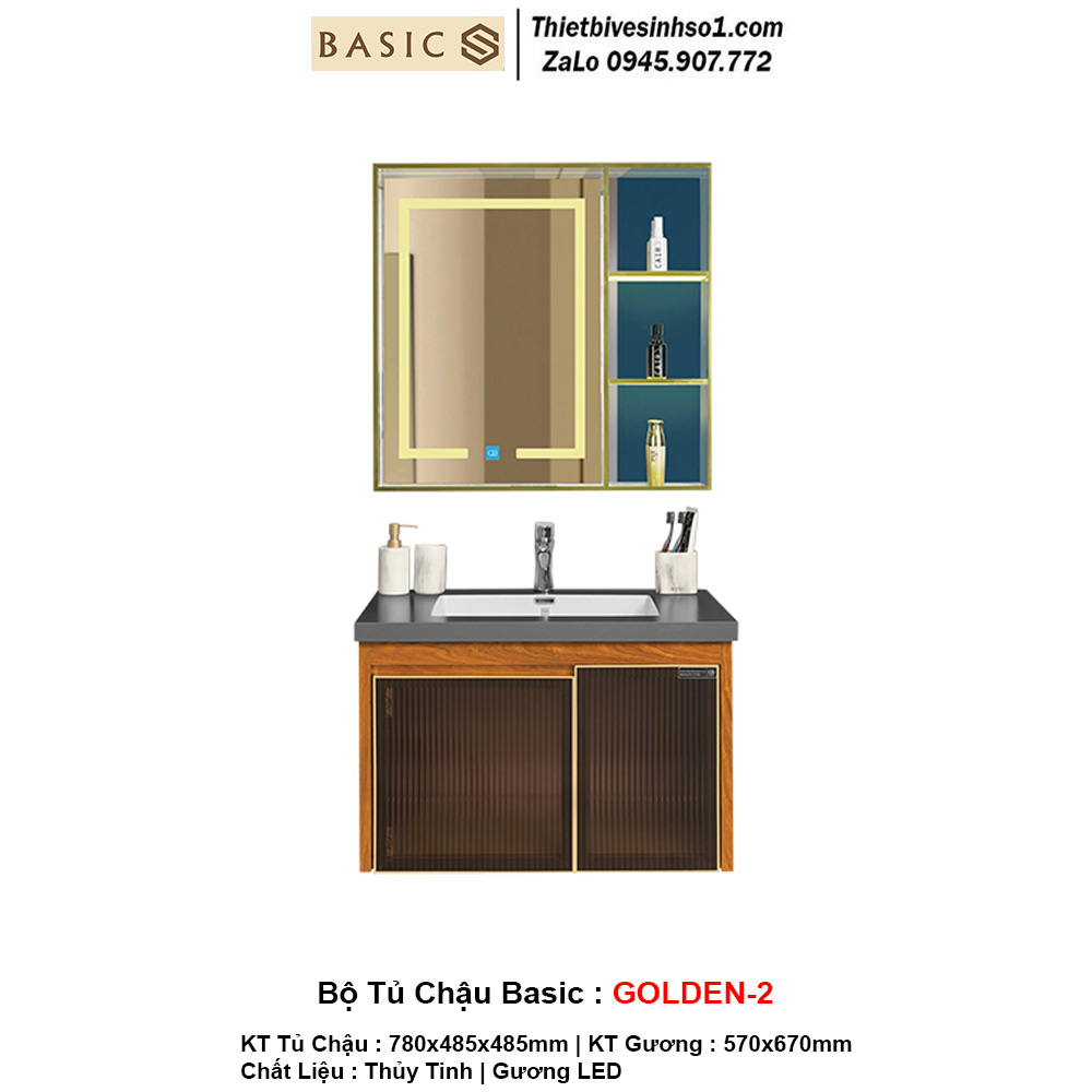 Bộ Tủ Chậu Basic GOLDEN-2