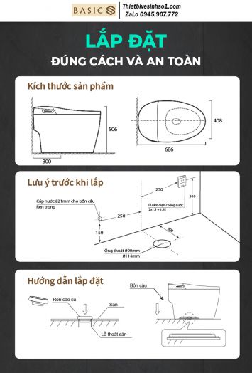 Bồn Cầu Thông Minh Điện Tử Basics FLY-X5