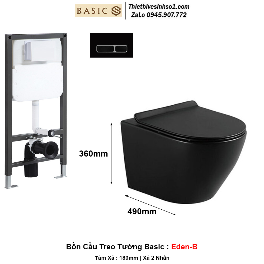 Bồn Cầu Treo Tường Basic Eden-B