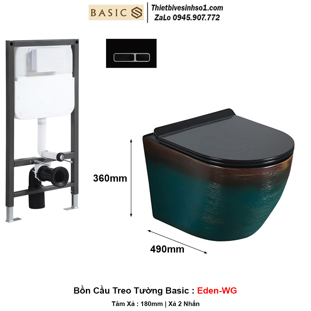 Bồn Cầu Treo Tường Basic Eden-WG