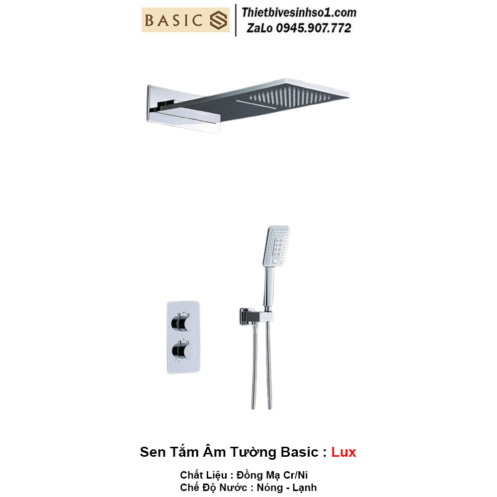 Sen Tắm Âm Tường Basic Lux