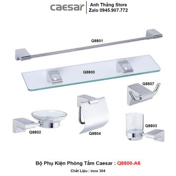 Bộ Phụ Kiện Phòng Tắm Caesar Q8800-A6