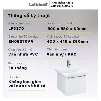 Tủ Chậu Lavabo Caesar LF5370-EH05370AV