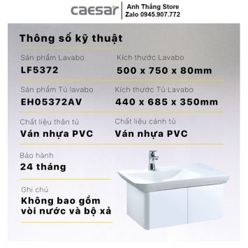 Tủ Chậu Lavabo Caesar LF5372-EH05372AV