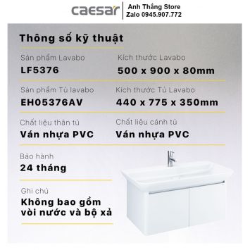 Tủ Chậu Lavabo Caesar LF5376-EH05376AV