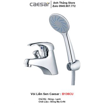 Vòi Liền Sen Nóng Lạnh Caesar B136C