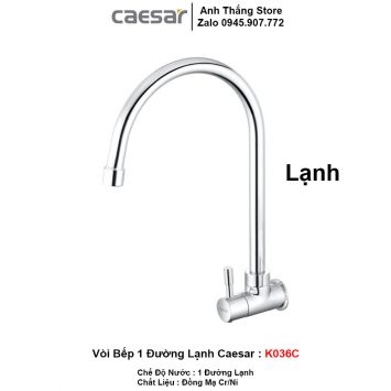 Vòi Bếp 1 Đường Lạnh Caesar K036C