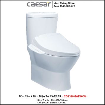 Bồn Cầu Nắp Rửa Điện Tử Caesar CD1320-TAF400H