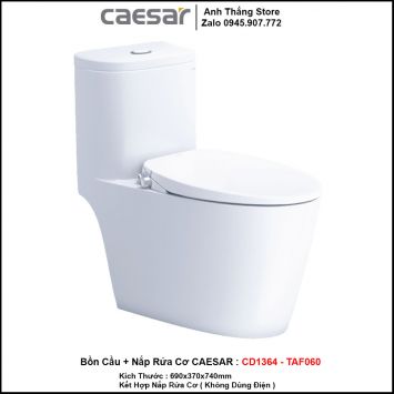 Bồn Cầu Nắp Rửa Cơ Caesar CD1364-TAF060