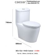 Bồn Cầu 1 Khối Caesar C1364