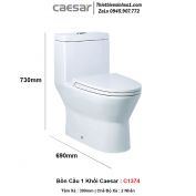 Bồn Cầu 1 Khối Caesar C1374