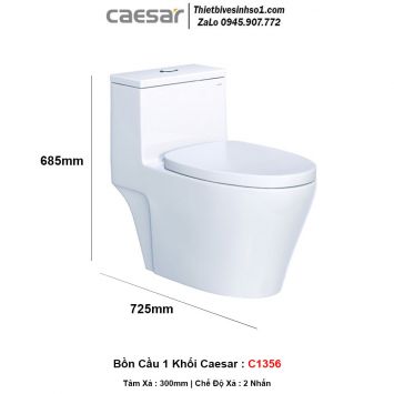 Bồn Cầu 1 Khối Caesar C1356