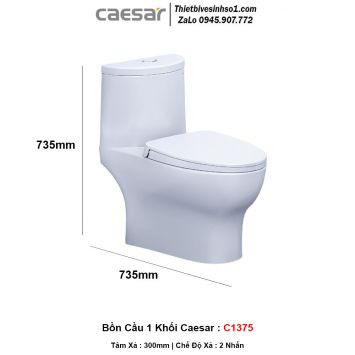Bồn Cầu 1 Khối Caesar C1375