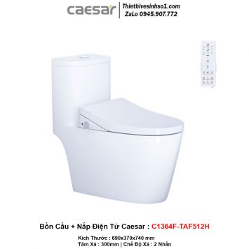 Bồn Cầu Nắp Rửa Điện Tử Caesar C1364F-TAF512H