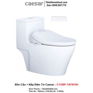 Bồn Cầu Nắp Rửa Điện Tử Caesar C1356F-TAF610H
