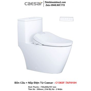 Bồn Cầu Nắp Rửa Điện Tử Caesar C1363F-TAF610H