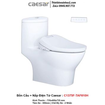 Bồn Cầu Nắp Rửa Điện Tử Caesar C1375F-TAF610H