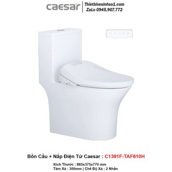 Bồn Cầu Nắp Rửa Điện Tử Caesar C1391F-TAF610H