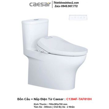 Bồn Cầu Nắp Rửa Điện Tử Caesar C1394F-TAF610H