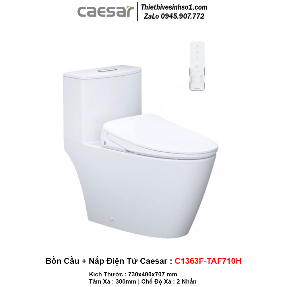 Bồn Cầu Nắp Rửa Điện Tử Caesar C1363F-TAF710H