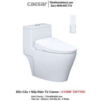 Bồn Cầu Nắp Rửa Điện Tử Caesar C1356F-TAF710H