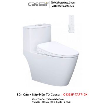 Bồn Cầu Nắp Rửa Điện Tử Caesar C1363F-TAF710H