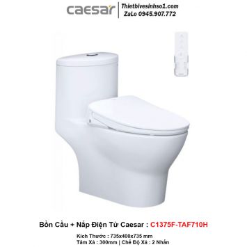 Bồn Cầu Nắp Rửa Điện Tử Caesar C1375F-TAF710H