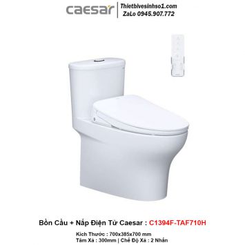 Bồn Cầu Nắp Rửa Điện Tử Caesar C1394F-TAF710H